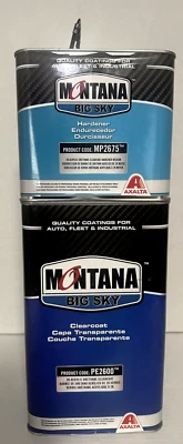 Kit de capa transparente de alto brillo Axalta Montana PE2600 2:1 con endurecedor - Envío gratuito Foto 1 de 4