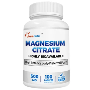 100/200/300  Tablets Magnesium Citrate Tablets 500mg Per Serving -High Potency - Picture 1 of 8