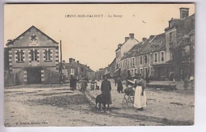 CPA CESNY BOIS HALBOUT 14 - LE BOURG MAIRIE COMMERCES & HABITANTS 1910 ~D11 - Imagen 1 de 2