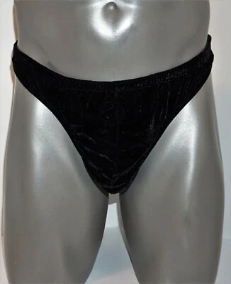 NUEVO TANGA HOMBRE TERCIOPELO NEGRO  Foto 1 de 4