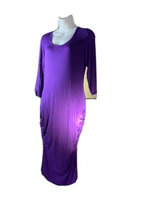 Stunning Royal Purple Venus Ruched Hourglass Long Dress - Sz Med EUC - Picture 1 of 10