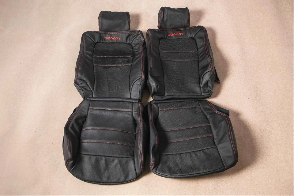 Mitsubishi 3000 GT Stealth RT GTO Custom Made Real Leather Seat Covers for 90-99 - Image 1 of 4