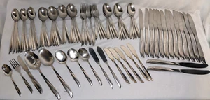 80pc Oneida Twin Star Community Stainless Flatware Atomic Starburst Set Lot - Picture 1 of 13