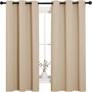 Thermal Insulated Grommet Room Darkening Curtains/Draperies/Panels for Bedroom ( - Picture 1 of 12