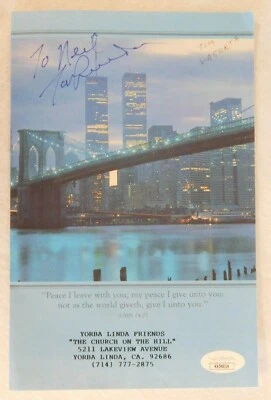 Tommy Lasorda Los Angeles Dodgers Signed Unique Church Program JSA Authenticated - Image 1 of 3