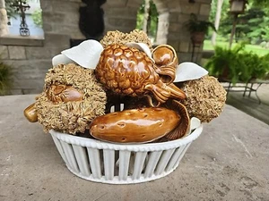 VINTAGE GROW & CUTTLE ITALIAN PORCELAIN VEGETABLE FRUIT BASKET RC 259 SIGNED... - Picture 1 of 24