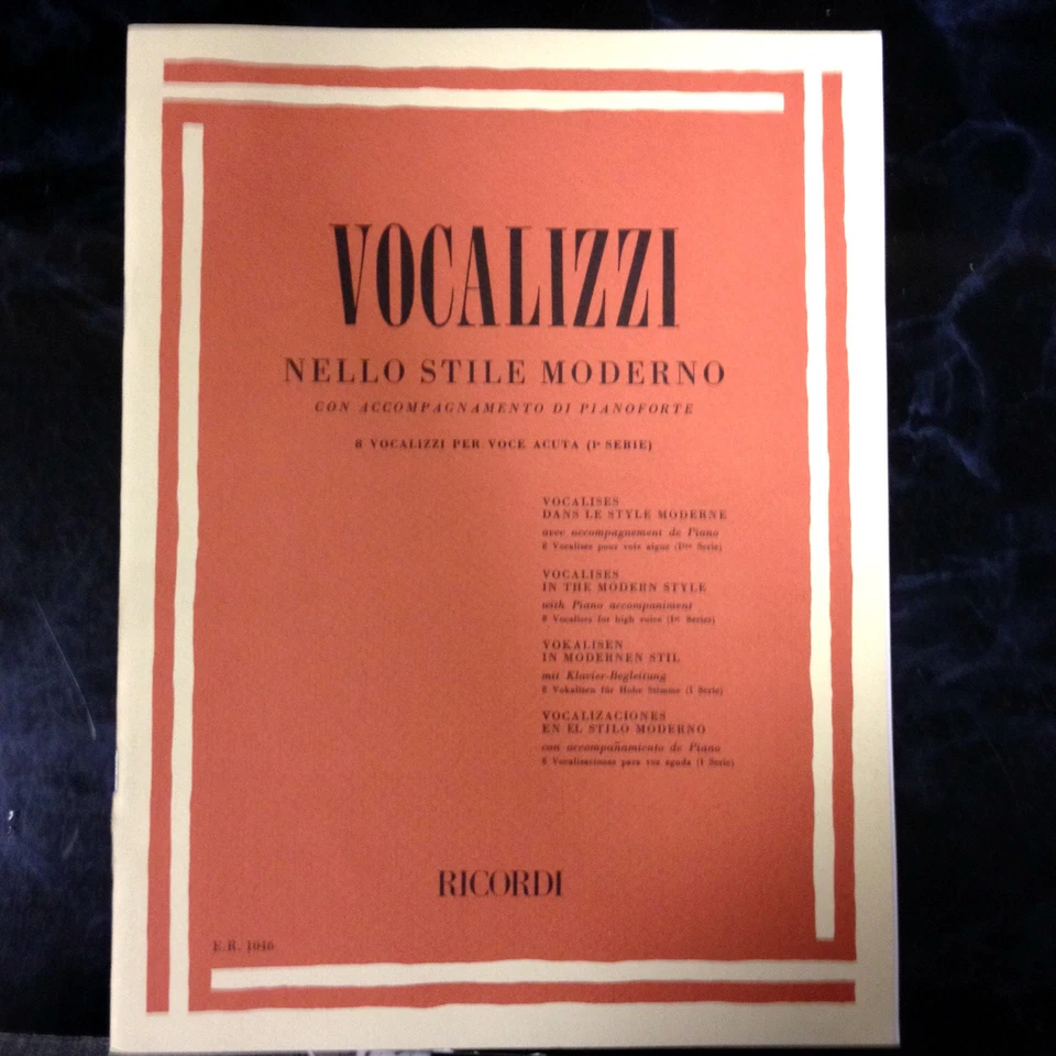 Libro Canto Vocalizzi nello Stile Moderno accompagnamento di pianoforte 1° serie - Immagine 1 di 1