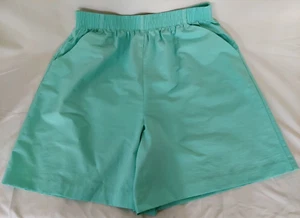 Pantalone corto donna BAY CLUB taglia 16 verde acqua elastico in vita pull-on - Foto 1 di 12