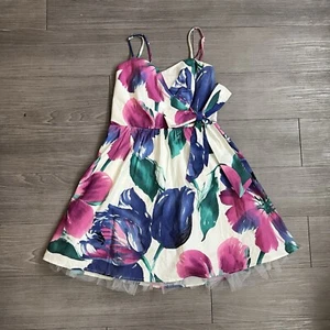 Y2K Delia’s Floral Tulip Print A Line Spring Dress Size 3 - Picture 1 of 7