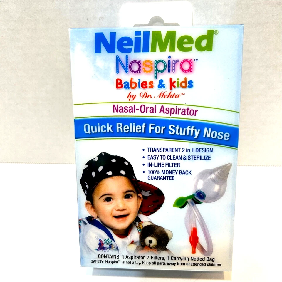 NeilMed Naspira Oral Aspirator Babies and Kids Stuffy Nose Relief New Sealed - Image 1 of 4