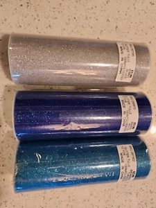 Glitter Royal Blue Silver Turquoise TULLE 6" x 12 yards ROLL DIY Crafts Lot 3 - Picture 1 of 4
