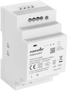Poppstar Netzteil für Hutschiene 48V DC 1,25 A 60W (Input 100-240V AC) - Bild 1 von 5