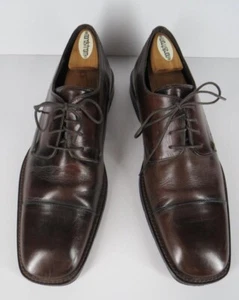 Zapatos Oxford Johnston Murphy Para Hombre Talla 10.5 M Cuero Marrón Puntera Con Cordones - Imagen 1 de 10