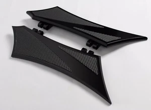 Front Floorboards for Harley Baggers Chrome-E-O ALL Black w/ Rubber Inserts - Bild 1 von 6