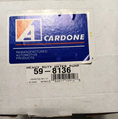 Remanufactured A1 Cardone Heavy Duty Water pump 59-8136 - Image 1 of 4