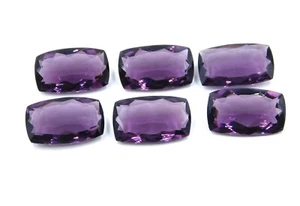 15x25 MM Amethyst Cushion Cut Lot Loose Lab Created Gemstone For Jewelry P-2963 - Picture 1 of 8