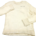 $550 HELMUT LANG Double Logo Crewneck Mesh Sweater Mens Size Small