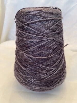 Vintage ASTRO DYE WORKS  Violet purple Gray 1000 Yd Rayon Roving Yarn Cone - Image 1 of 4