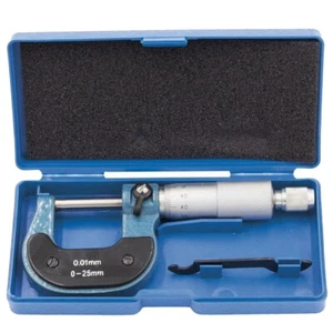 COFFRET MICROMETRE 0 à 25 mm PALMER DE PRECISION au 1/100 ème - Foto 1 di 1