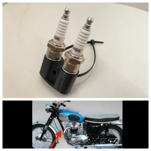 Motorcycle Spark Plug Holder Twin Triumph scrambler Bonneville Trident T120 R tt - Picture 1 of 11