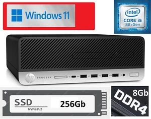 PC Fixe Win11Pro HP ProDesk Intel core i5 Gen8 8th 3,00Ghz DDR4 8Gb SSD 256Gb - Photo 1/19