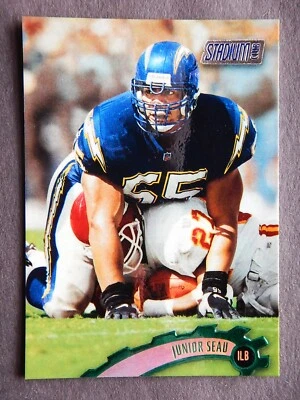 Junior Seau #1 Topps (Stadium)  1997 Football Card (San Diego Chargers) *VG - Image 1 of 2