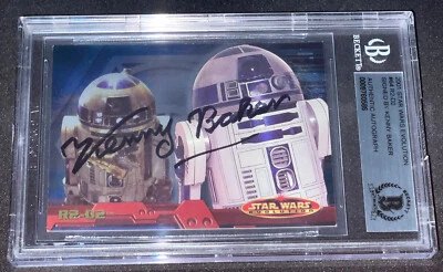 Kenny Baker "R2-D2" Topps STAR WARS Signed Autographed Rookie Card BAS BECKETT - Image 1 of 3