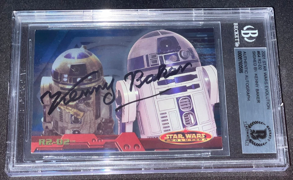 Kenny Baker "R2-D2" Topps STAR WARS Signed Autographed Rookie Card BAS BECKETT - Image 1 of 3