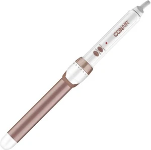 Conair Double Ceramic Curling Wand - White / Rose Gold - Brand NEW SEALED - Foto 1 di 8