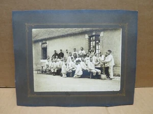 MILITARIA ancienne photographie groupe de militaires au repas vers 1910 - Picture 1 of 1