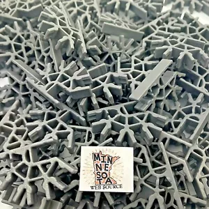 100 Connettori Knex Grigio Argento Metallizzati 4 Posizioni 3D Standard K'nex - Foto 1 di 7