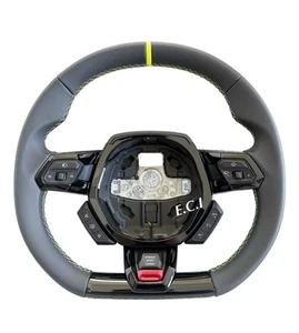 Volante In Pelle Verde OEM LAMBORGHINI HURACAN PERFORMANTE EVO STO - Picture 1 of 3