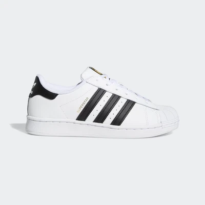 Adidas Superstar FU7714 Sneaker Unisex Kids White Leather Lace-Up Preschool Shoe - Image 1 of 4