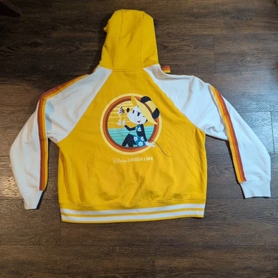 Disney Cruise Lines Mujer XXL Minnie Mouse Cremallera Sudadera con Capucha Amarillo Helado/Naranja Foto 1 de 4
