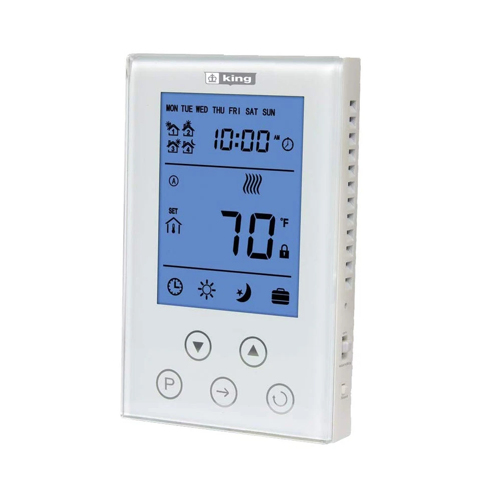 K302PE ClearTouch Electronic 7-Day Programmable Thermostat, DP, 120/208/240V,... - Image 1 of 1
