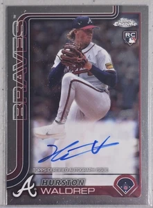 Hurston Waldrep RC 2025 Topps Chrome #RA-HW Rookie Autograph - Atlanta Braves - Bild 1 von 3