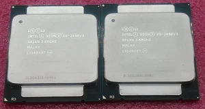Procesador Intel Xeon E5-2690v3 @ 2,6 GHz - SR1XN - 12 núcleos LGA2011 - Par emparejado - Imagen 1 de 2