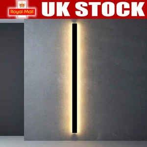 Modern Waterproof LED Wall Light Sconce Outdoor Lamp Exterior Lights Long Strip - Picture 1 of 17