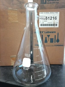 Pyrex 5340 2L 2000ml Filterkolben mit Seitenarmschlauch, Erlenmeyer - Bild 1 von 1