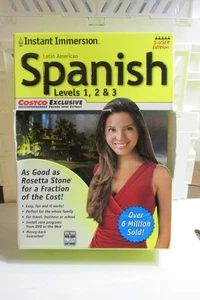 Instant Immersion Spanish Levels 1-3 PC & Mac Course Costco Ed. Free Shipping - Picture 1 of 2
