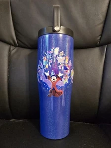 NEW Walt Disney Parks Iridescent Sorcerer Mickey Corkcicle Water Bottle 30oz - Picture 1 of 2