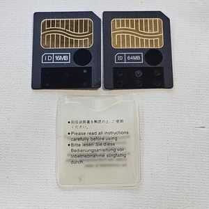 Olympus SmartMedia ID 16mb 64mb M-16P Lot Of 2 Memory Cards For Cameras Etc - Picture 1 of 2