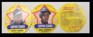 Dwight Gooden/Darryl Strawberry 1989 Tee Super Stars Scheiben #5-6 New York Mets - Bild 1 von 2