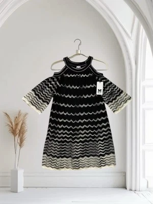 Missoni Dress Women’s 44 US Size 8 Cold Shoulder Iconic Zigzag Knit NWT $495 - Image 1 of 4