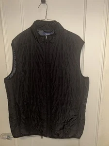 Chaleco Acolchado Chaps Puffer XL Negro Para Hombre Cremallera Sin Mangas 2 Bolsillos De Colección - Imagen 1 de 4