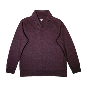 Suéter Pullover Cuello Chal Merona Para Hombre Grande Borgoña Peso Pesado Otoño Invierno - Imagen 1 de 9