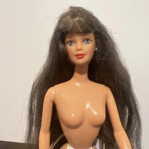 1997 Mattel Bead Blast Teresa Barbie Friend Long Brunette Hair Doll Only Nude - Bild 1 von 5