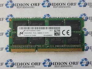 MICRON 16 GB DDR3 LAPTOP RAM PC3-1600 2Rx8 MT16KTF2G64HZ-1G6, SKU 10342 - Picture 1 of 1
