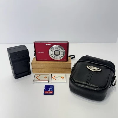 Sony Cyber-shot DSC-W330 14.1MP Red Digital Camera - Batteries SD Case Tested - Image 1 of 4