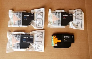NEW 4 Genuine BROTHER LC71C Cyan LC71M Magenta LC71Y Yellow Ink Cartridge OEM - Picture 1 of 2